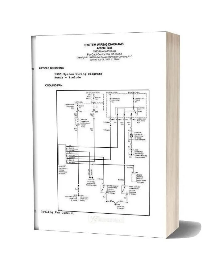 Diagram 2001 Honda Prelude Wiring Diagram