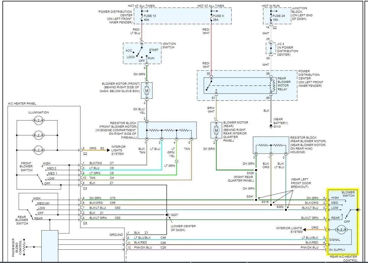 Diagram 2002 Dodge Dakota Blower Resistor Wiring Diagram