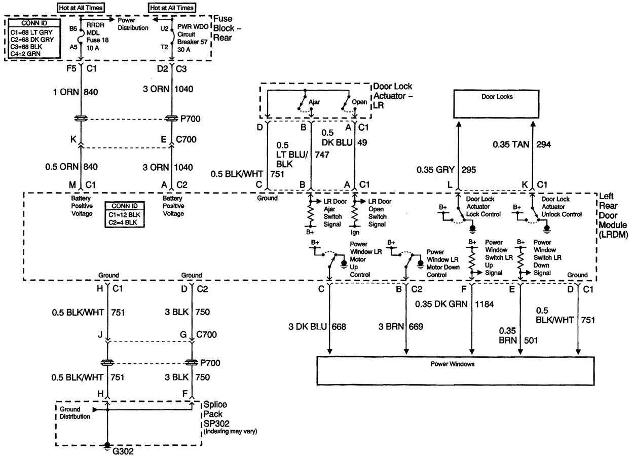 Diagram 2002 Pontiac Bonneville Window Wiring Diagram