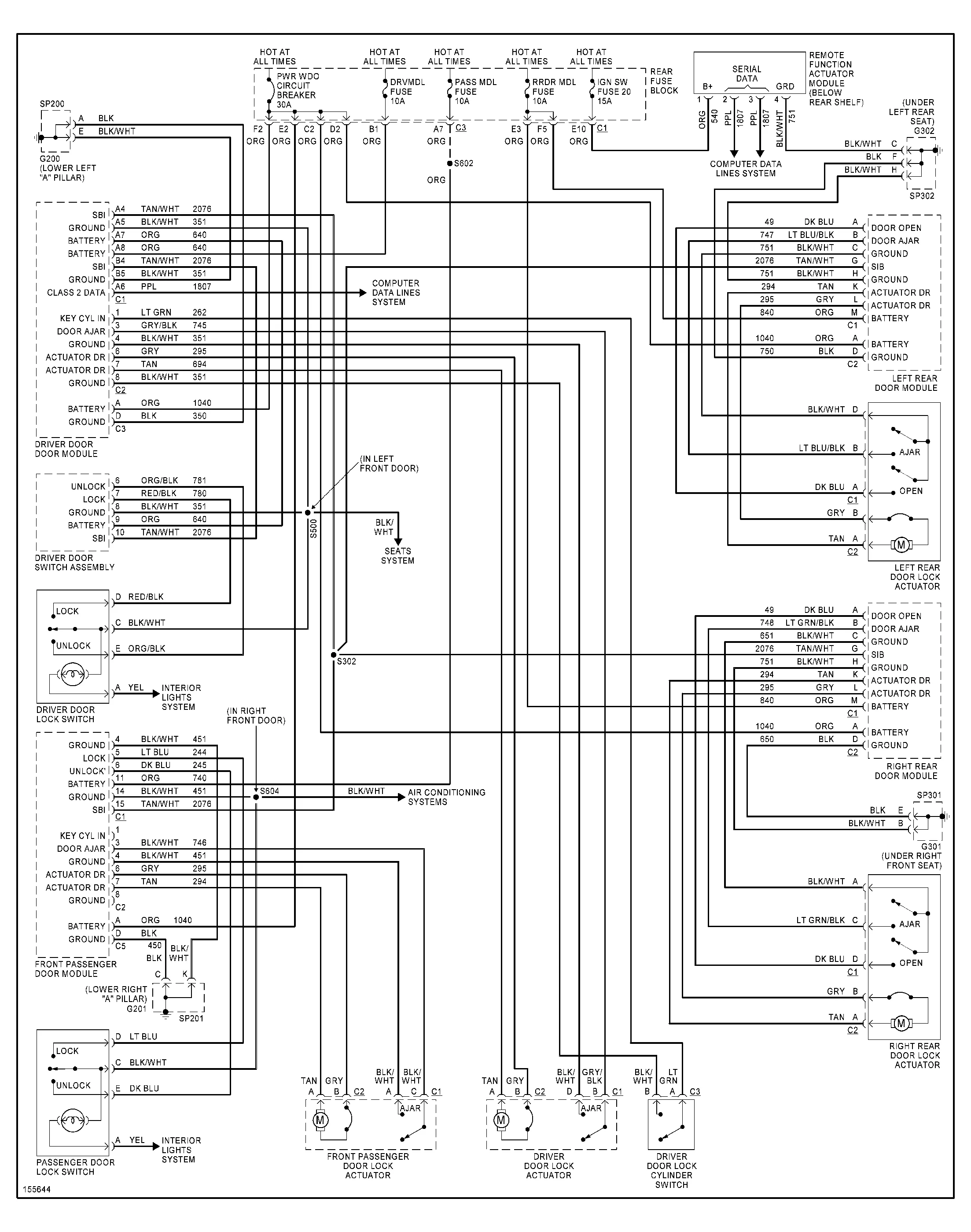 Diagram 2002 Pontiac Bonneville Window Wiring Diagram