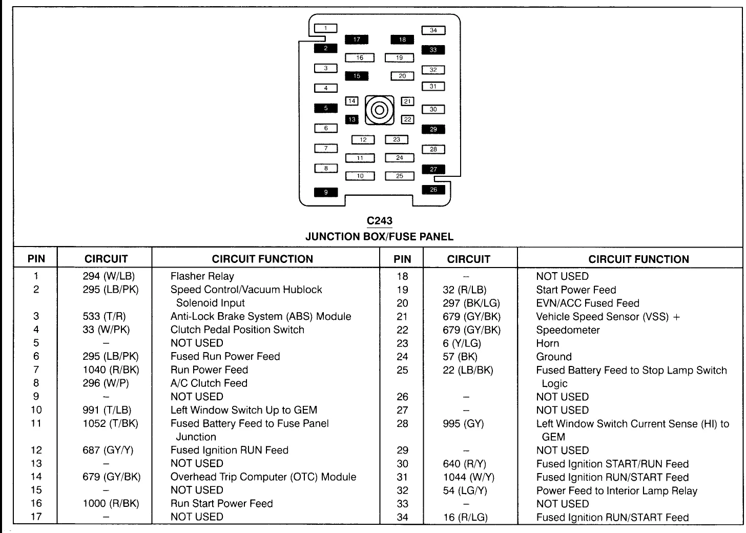 Diagram 2003 F350 Fuse Box Diagram