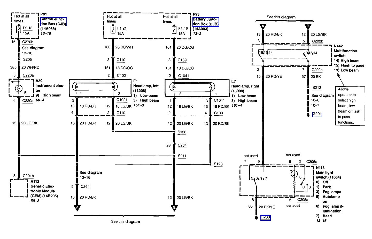 Diagram 2003 Ford Taurus Headlight Wiring Diagram
