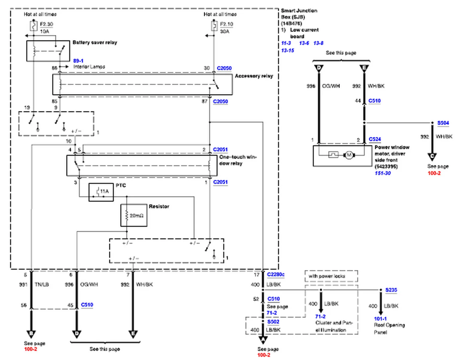 Diagram 2003 Ford Taurus Wiring Diagram Power Window