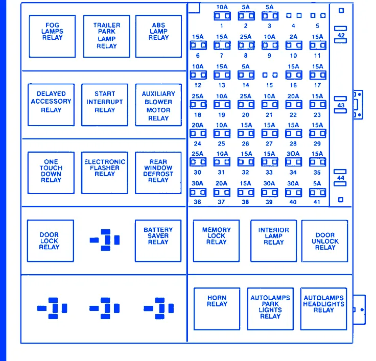 Diagram 2003 Ford Windstar Relay Diagram