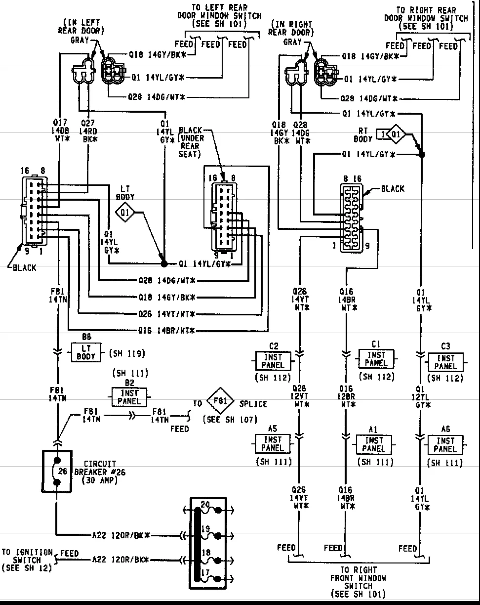 Diagram 2003 Jeep Grand Cherokee Door Diagram