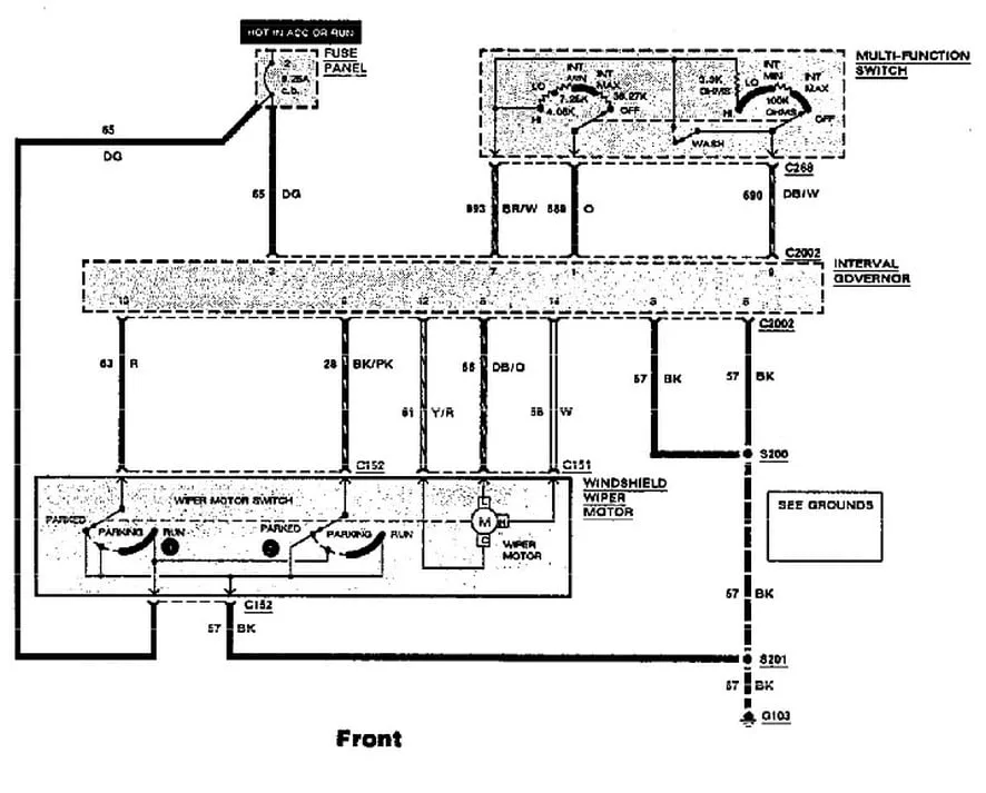 Diagram 2003 Taurus Window Wiring Diagram