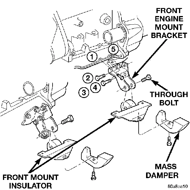 Diagram 2004 Dodge Neon Engine Mount Diagram
