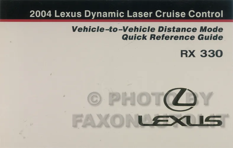 Diagram 2004 Lexus Rx 33Wiring Diagram Manual Original