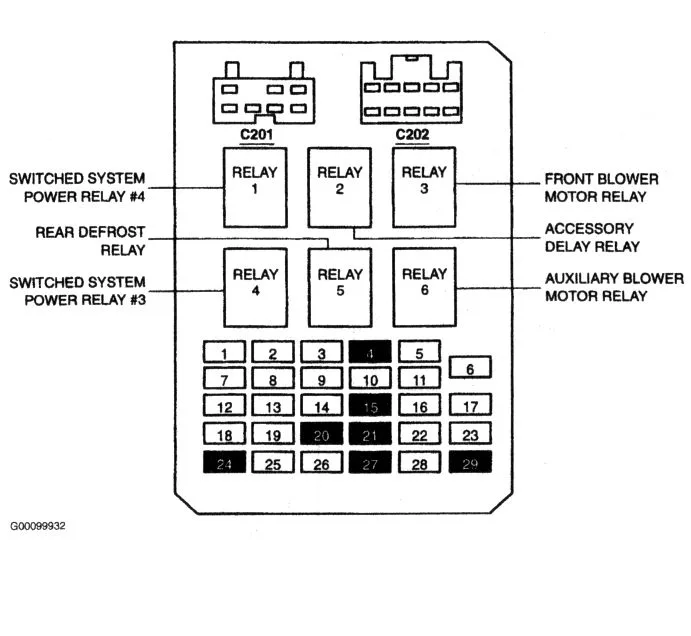 Diagram 2004 Windstar Van Fuse Layout Diagram