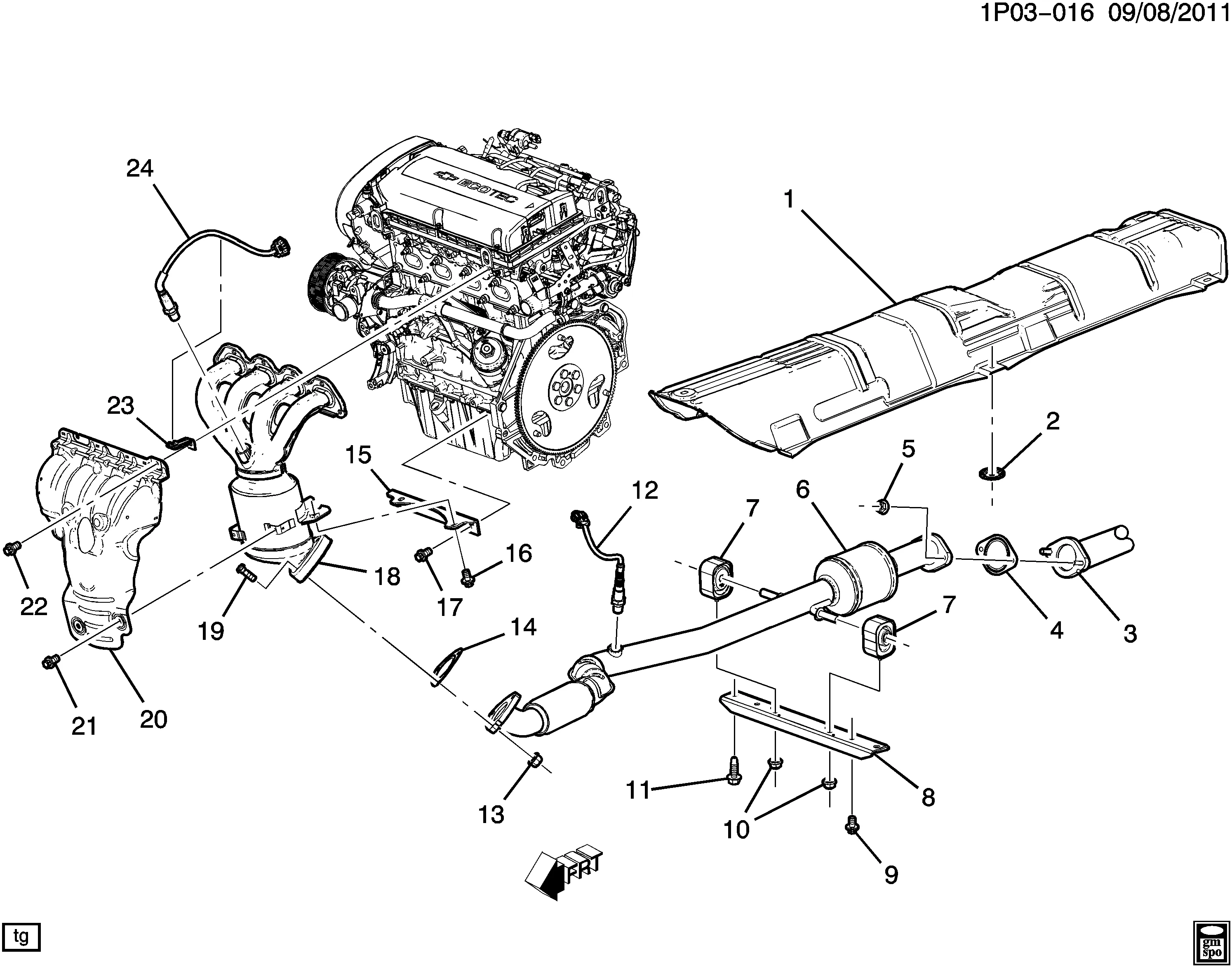 Diagram 2005 Chevy Malibu Exhaust System Diagram