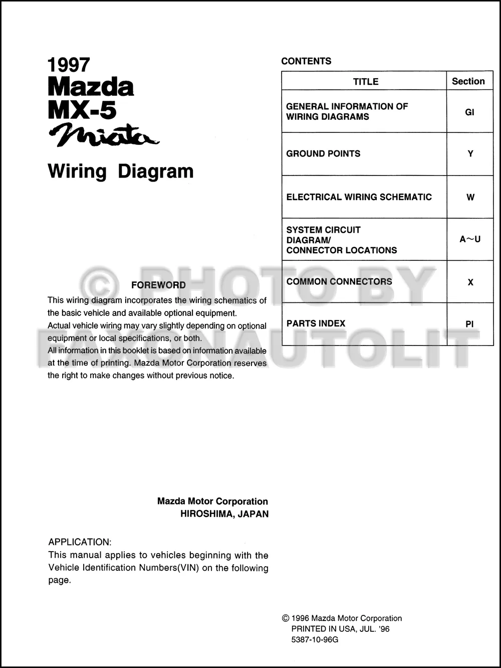 Diagram 2006 Mazda 5 Wiring Diagram Manual Original