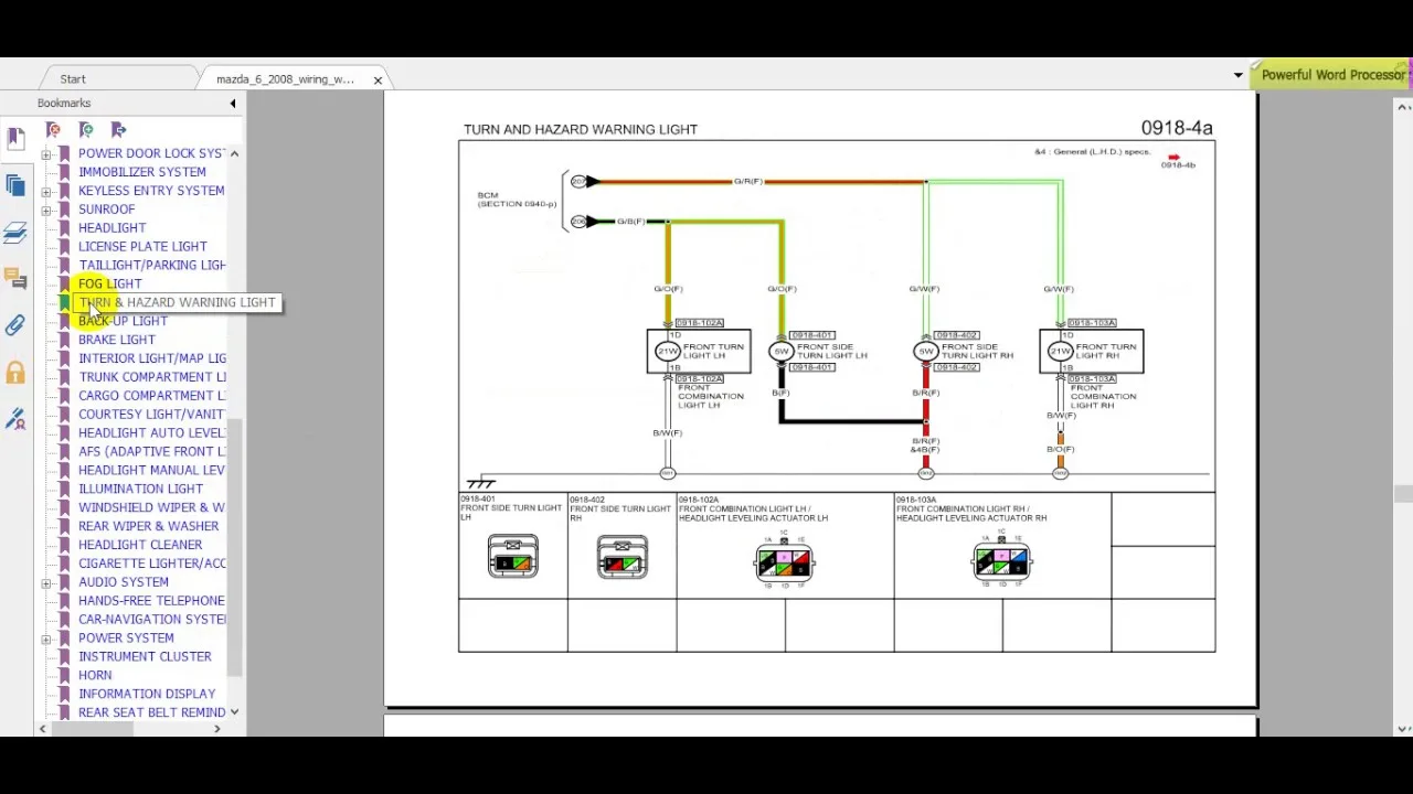 Diagram 2007 Mazda 6 Headlight Wiring Diagram