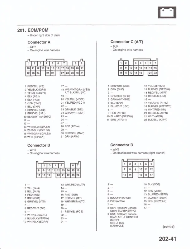 Diagram 2008 Honda Fit Wiring Diagrams