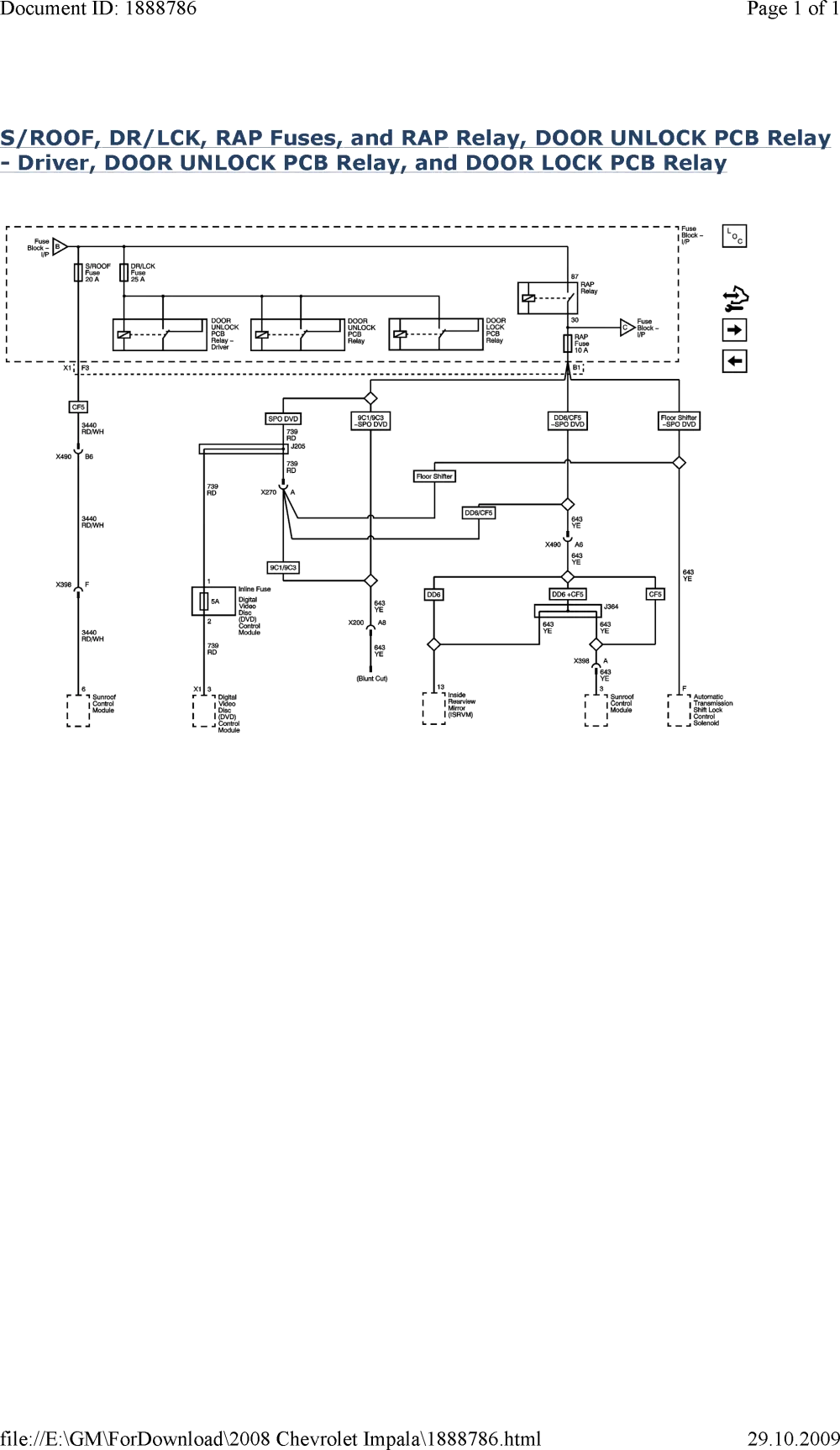Diagram 2008 Impala Door Lock Wiring Diagram