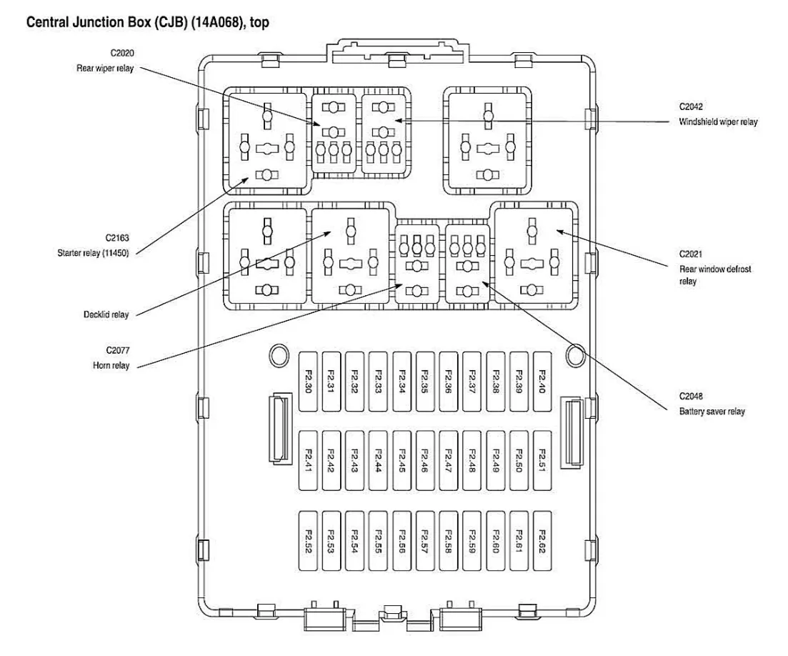 Diagram 2009 Ford Focus Relay Diagram