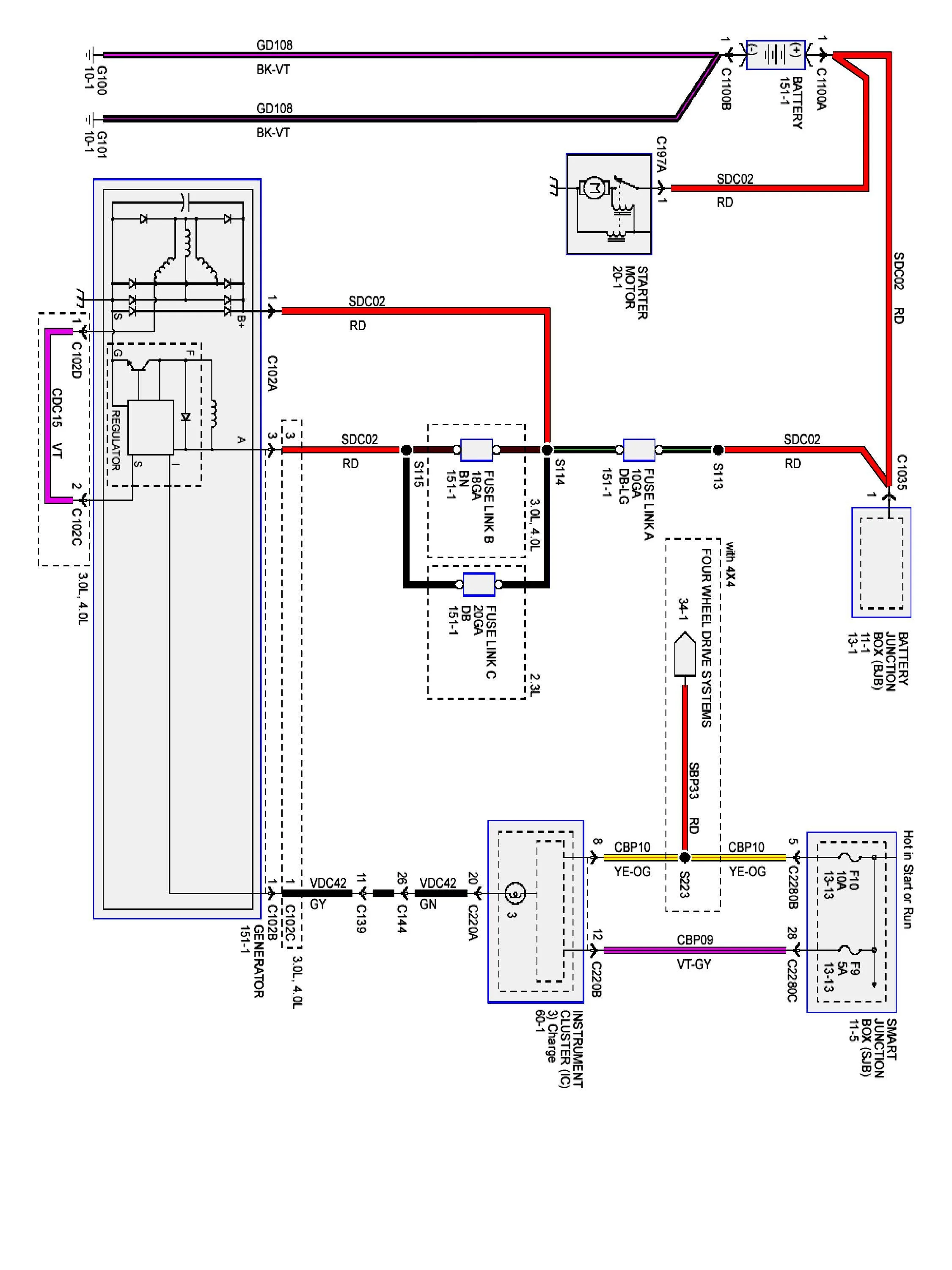 Diagram 2009 Ford Ranger Alternator Wiring Diagram