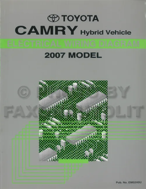 Diagram 2009 Toyota Camry Wiring Diagram Manual Original