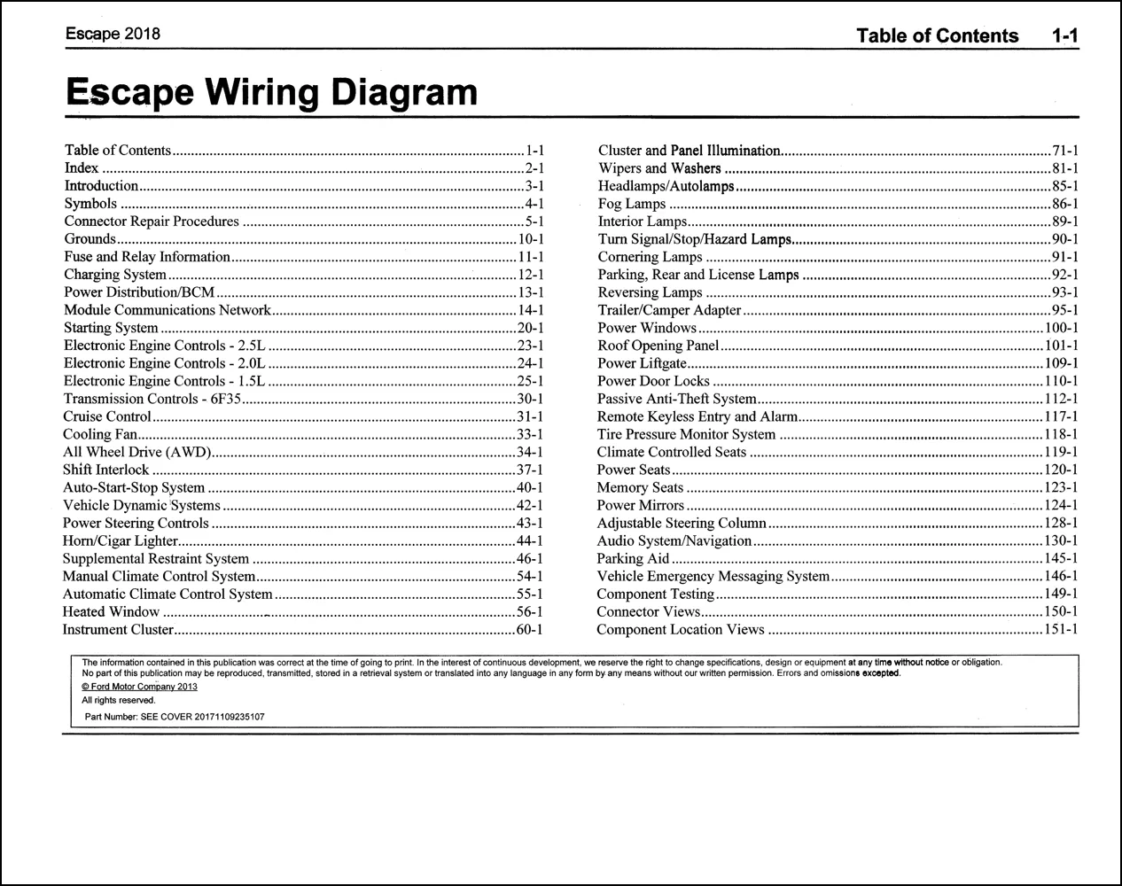 Diagram 2013 Ford Escape Wiring Diagram Manual Original