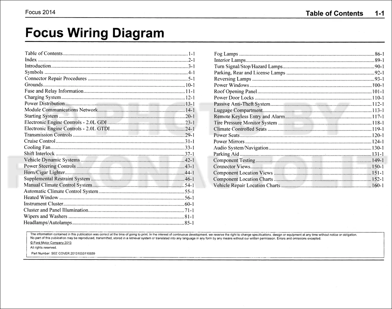 Diagram 2013 Ford Focus Wiring Diagram Manual Original