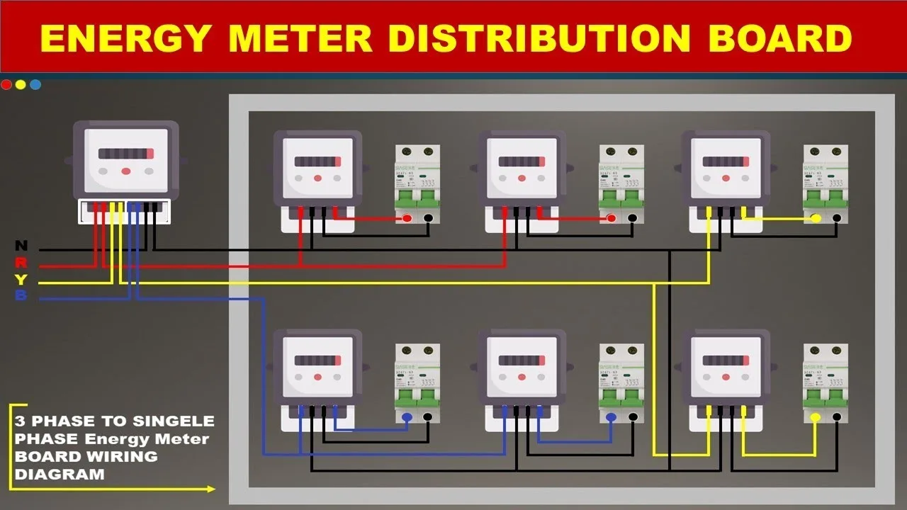 Diagram 3 Phase Meter Wiring Diagram Wires