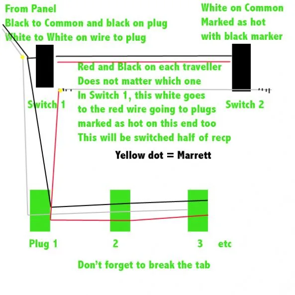 Diagram 3 Way Split Receptacle Wire Diagram
