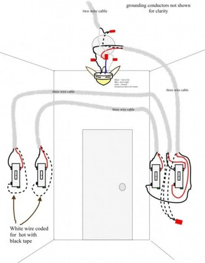 Diagram 3 Way Switch Wiring Diagram Ceiling Fan