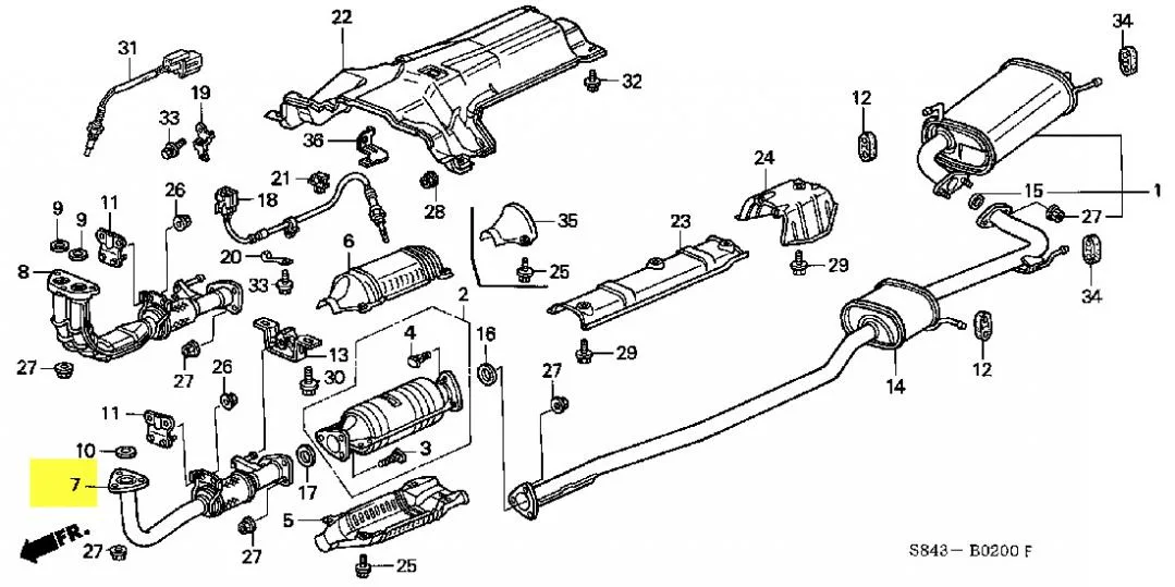Diagram 33 1998 Honda Civic Ex Exhaust System Diagram Wiring Diagram