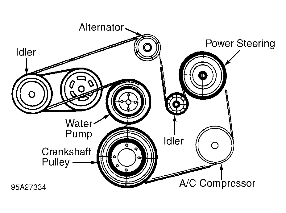 Diagram 350 Mercruiser Engine Belt Pulleys Diagram