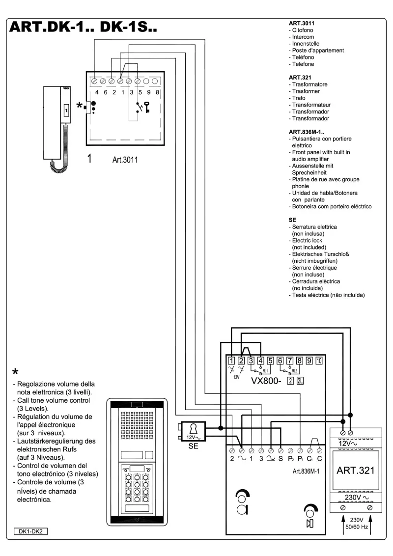 Diagram 4 Wire Intercom Wiring Instruction Diagram