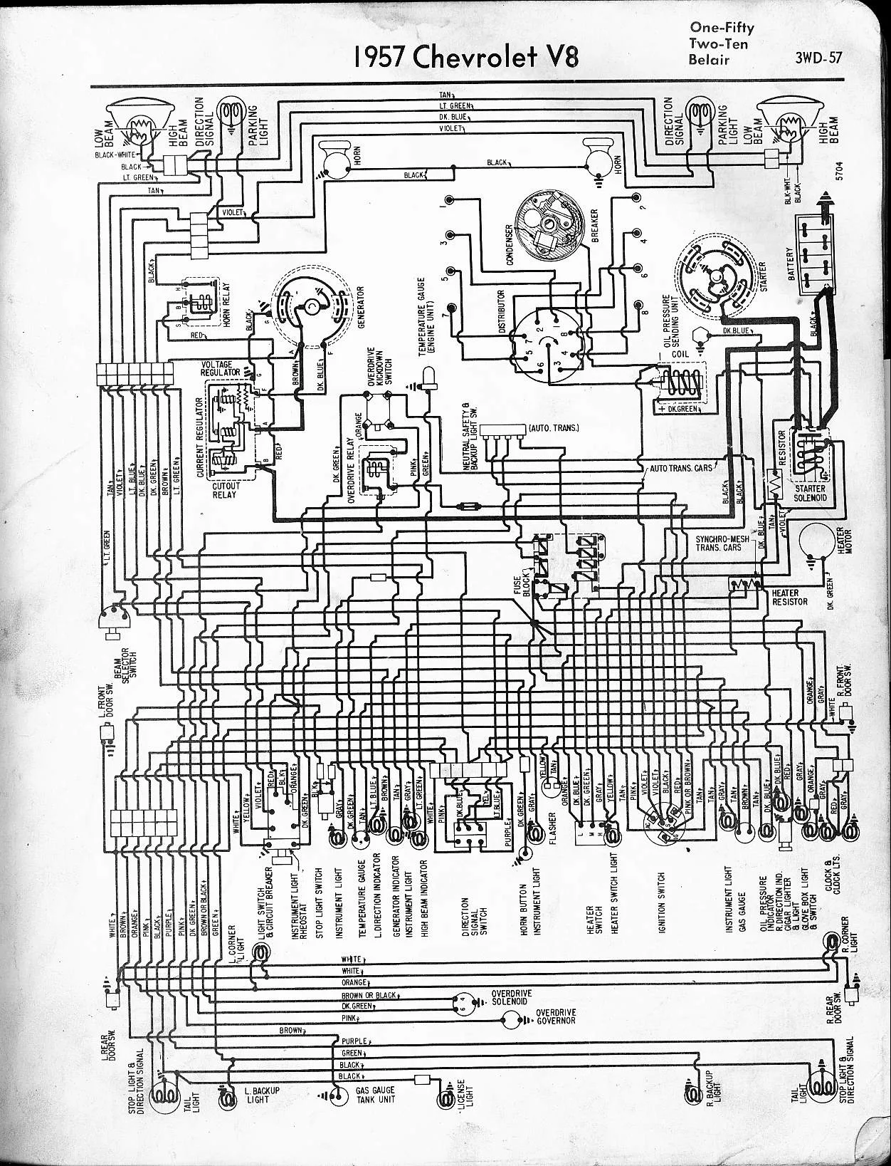 Diagram 57 Chevy Bel Air Headlight Wiring Diagram