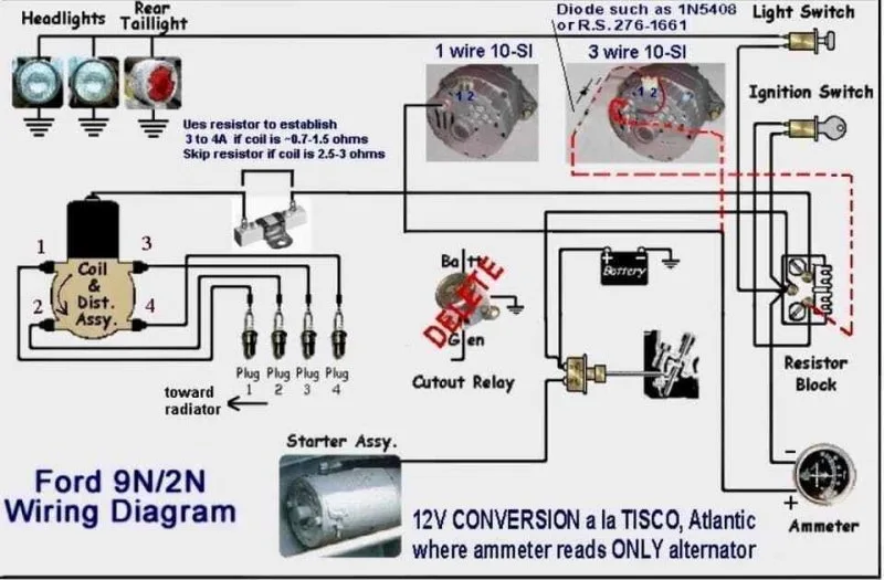 Diagram 6 Volt To 12 Volt Conversion Wiring Diagram For Ford Tractor