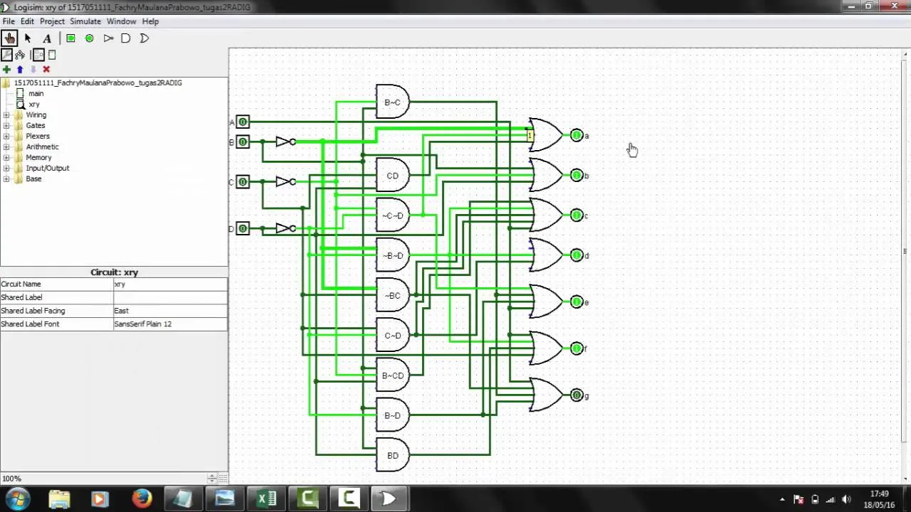 Diagram 7 Segment Logic Diagram