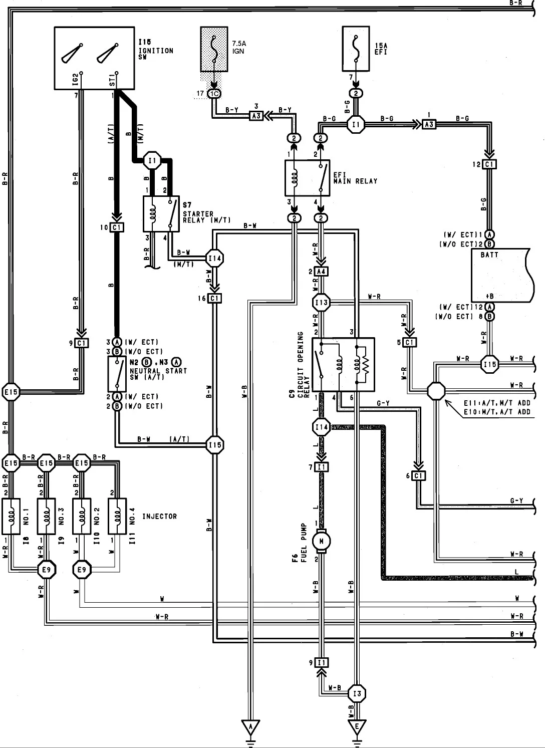 Diagram 87 Toyota Pickup Fuel Pump Wiring Diagram