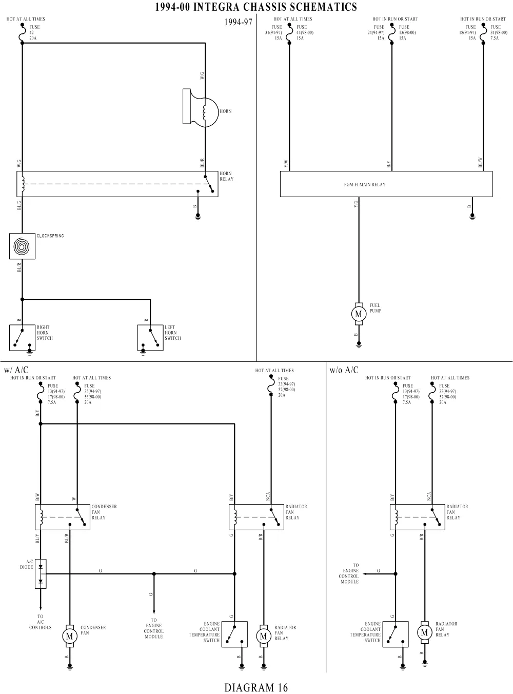 Diagram 92 Integra Cooling Fan Relay Wiring Diagram