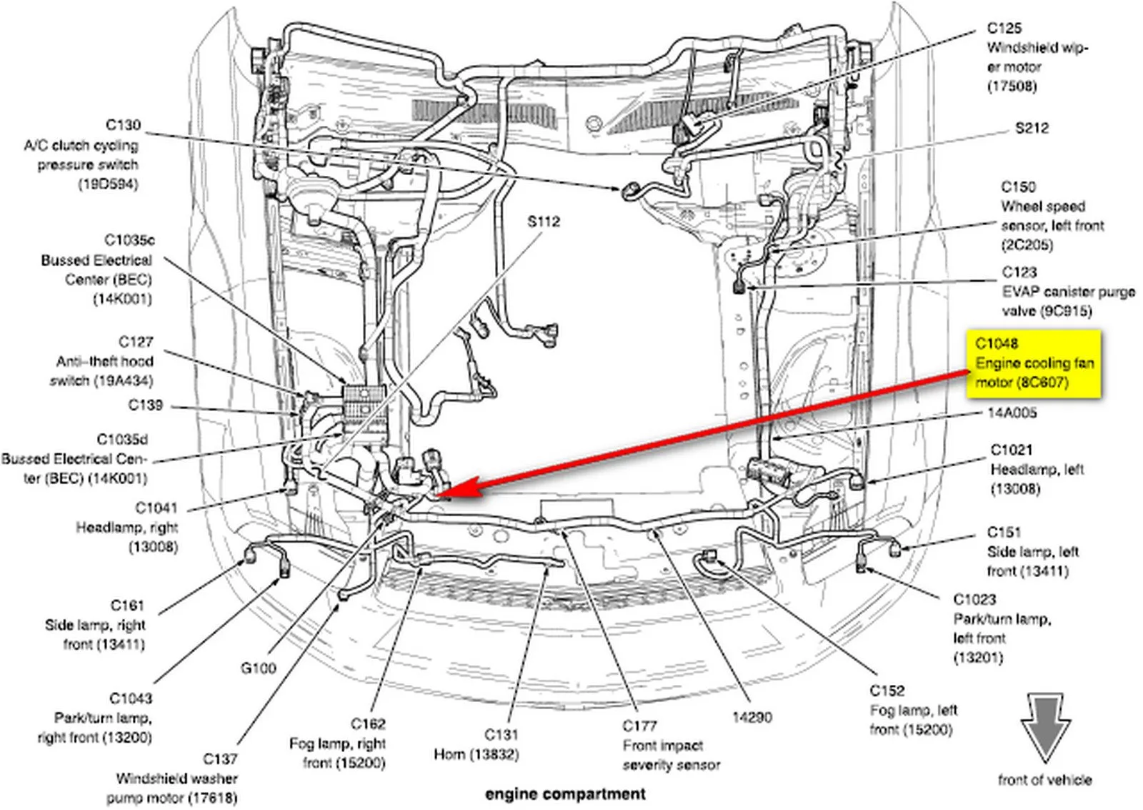 Diagram 95 Mustang Engine Diagram Cooling Fan
