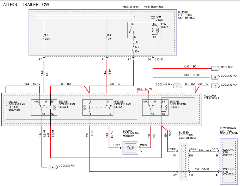 Diagram 95 Mustang Engine Diagram Cooling Fan