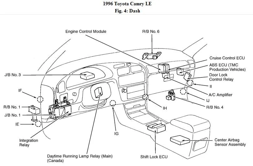Diagram 95 Toyota Camry Wiring Diagram Windows
