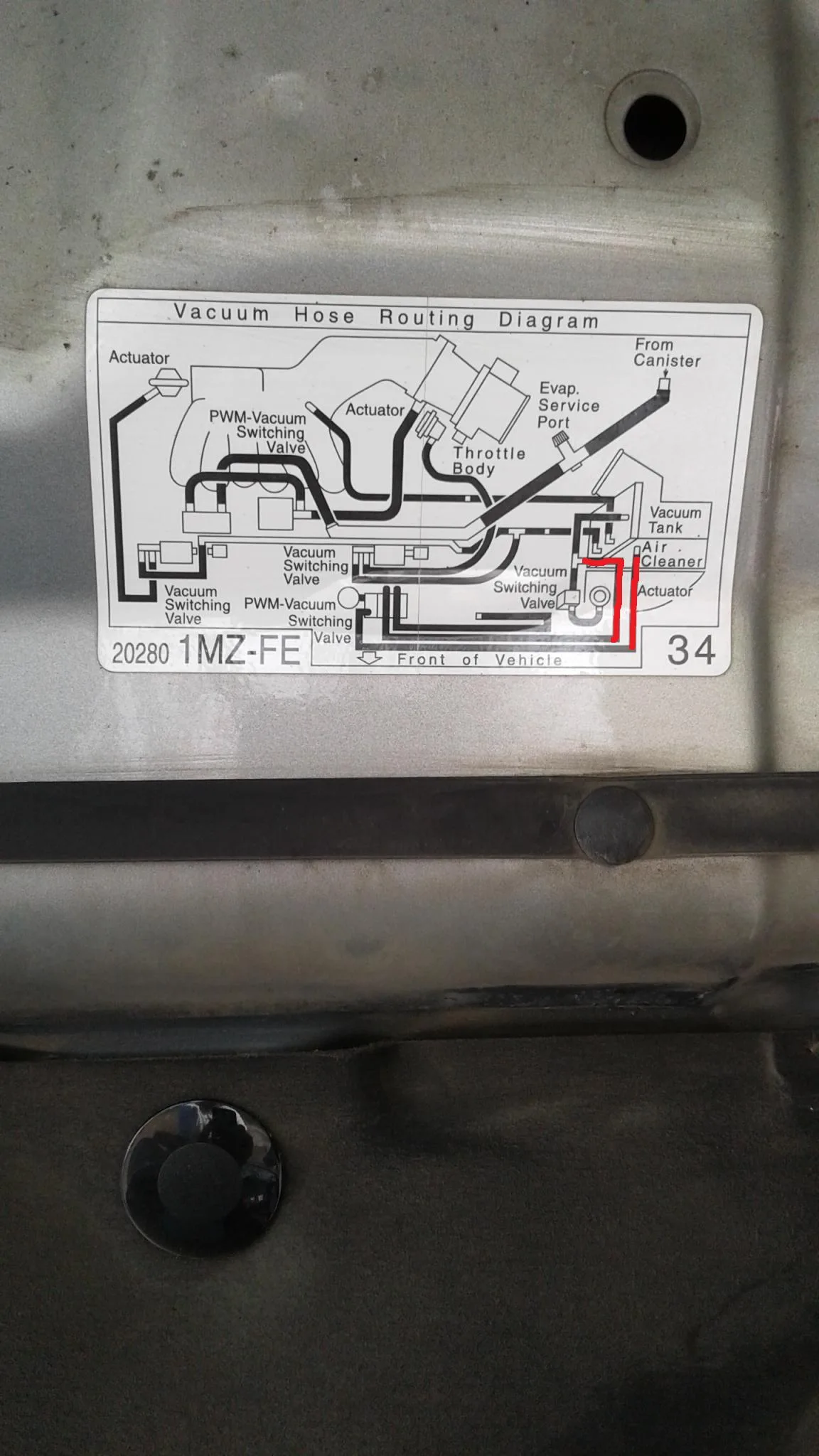 Diagram 97 V6 Camry Vacuum Hose Diagram