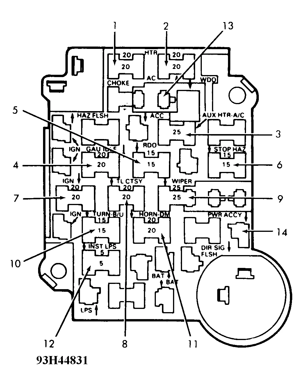 Diagram 98 Jimmy Fuse Box Diagram