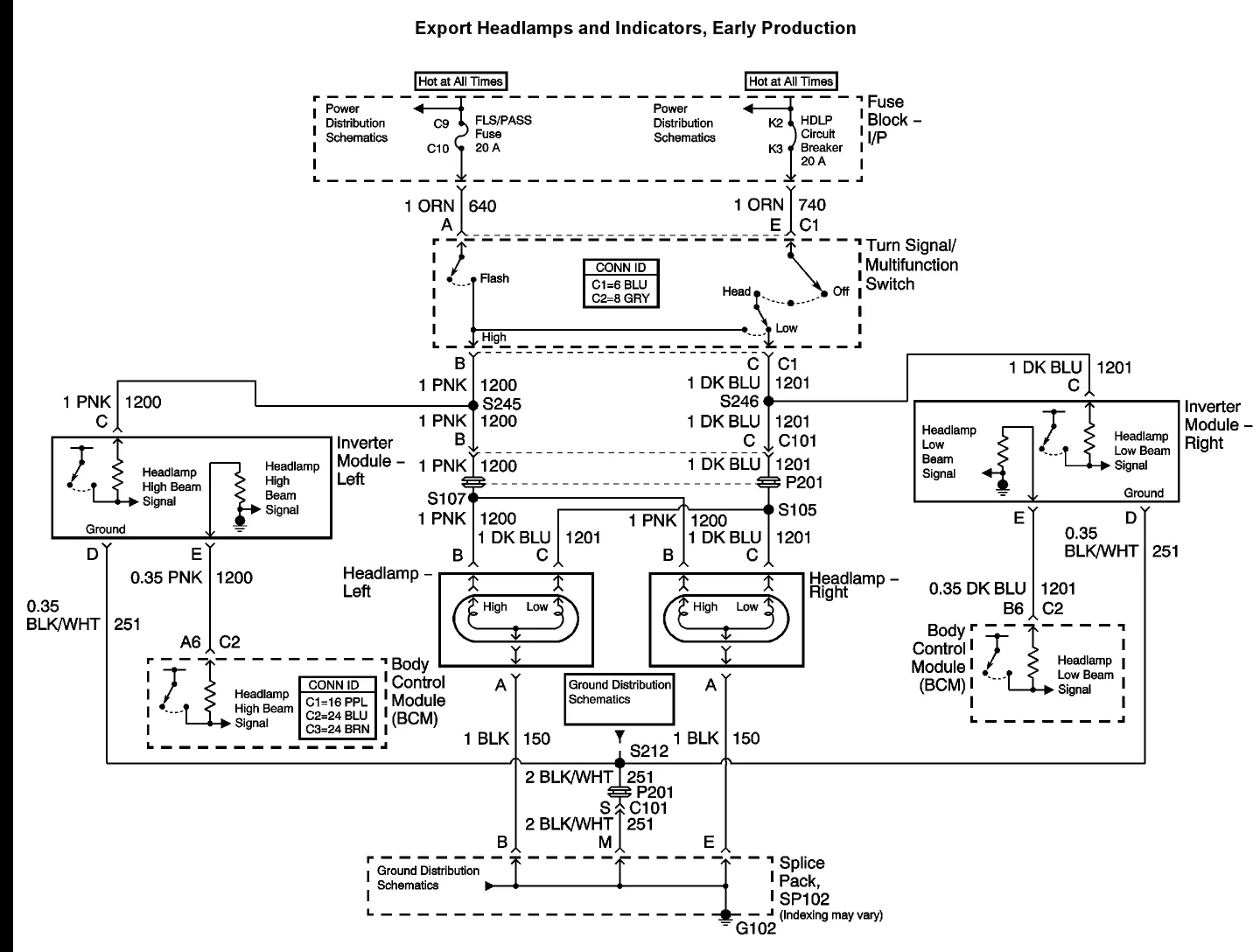 Diagram 99 Cavalier Headlight Diagram
