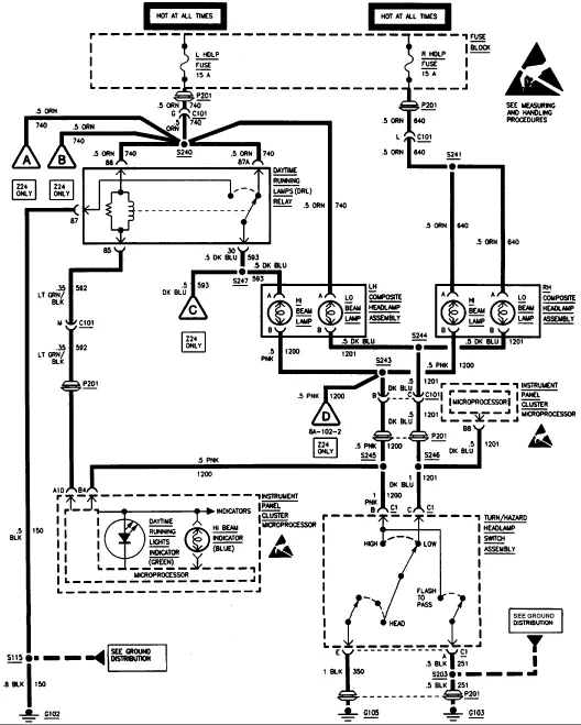 Diagram 99 Cavalier Headlight Wiring Diagram