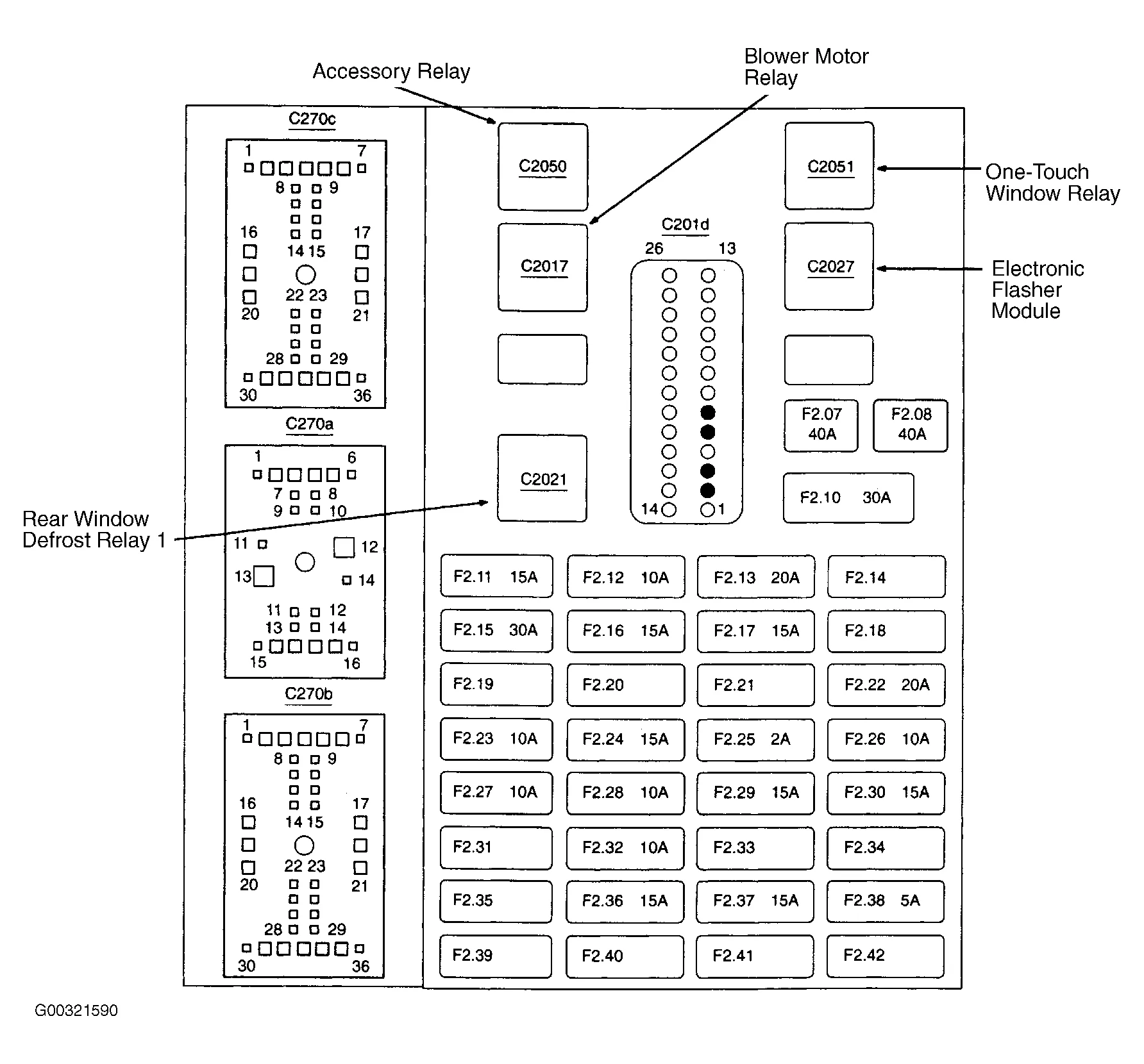 Diagram 99 Ford Taurus Fuse Box Diagram