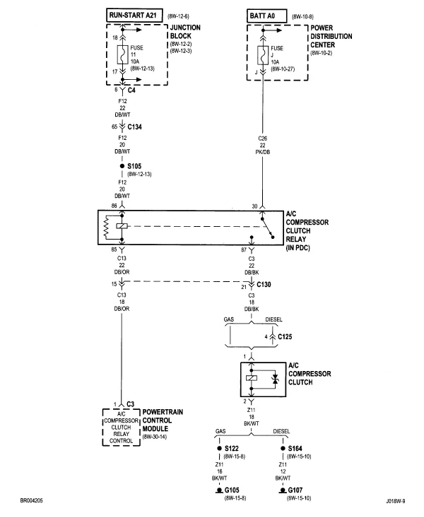 Diagram A Cpressor Clutch Wiring Diagram 2001 Jeep