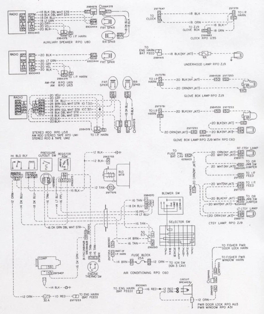 Diagram A Must For Owners Mechanics Restorers The 1967 Camaro Complete Set Of Factory
