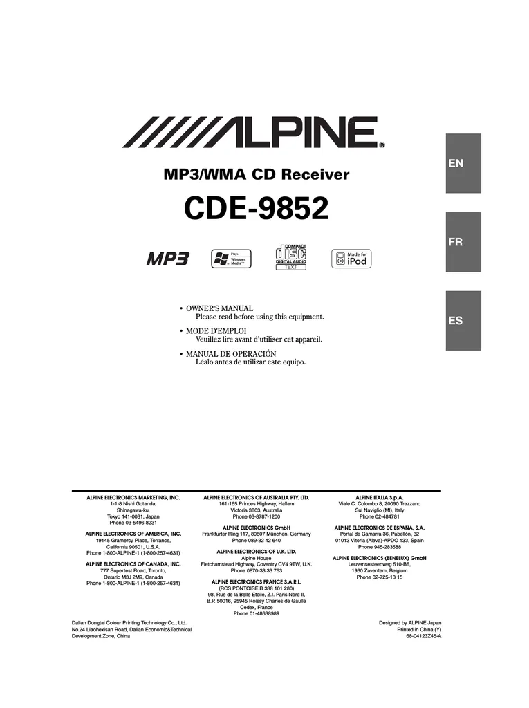 Diagram Alpine Cda 9856 Wiring Diagram