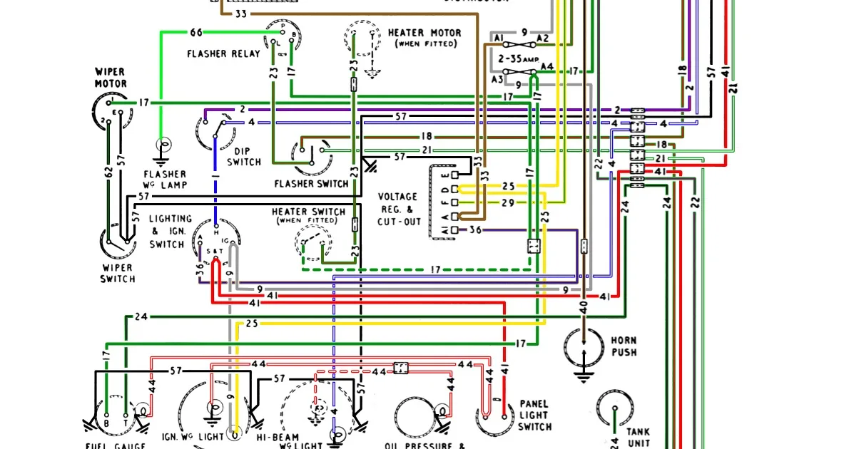 Diagram Austin Healey Bugeye Sprite Wiring Diagram