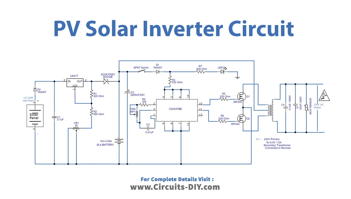 Diagram Battery Solar Panel Inverter Circuit Solar Diagram M