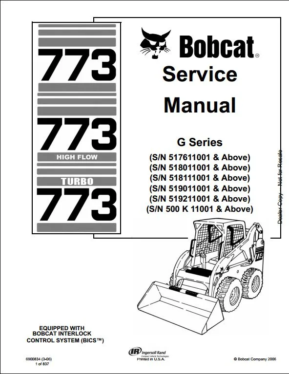 Diagram Bobcat 773 Hydraulic Diagram