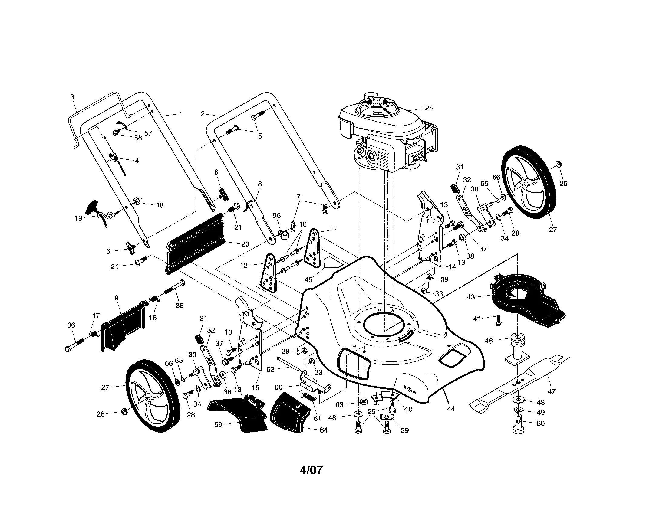 Diagram Bunton Mower Parts Diagram
