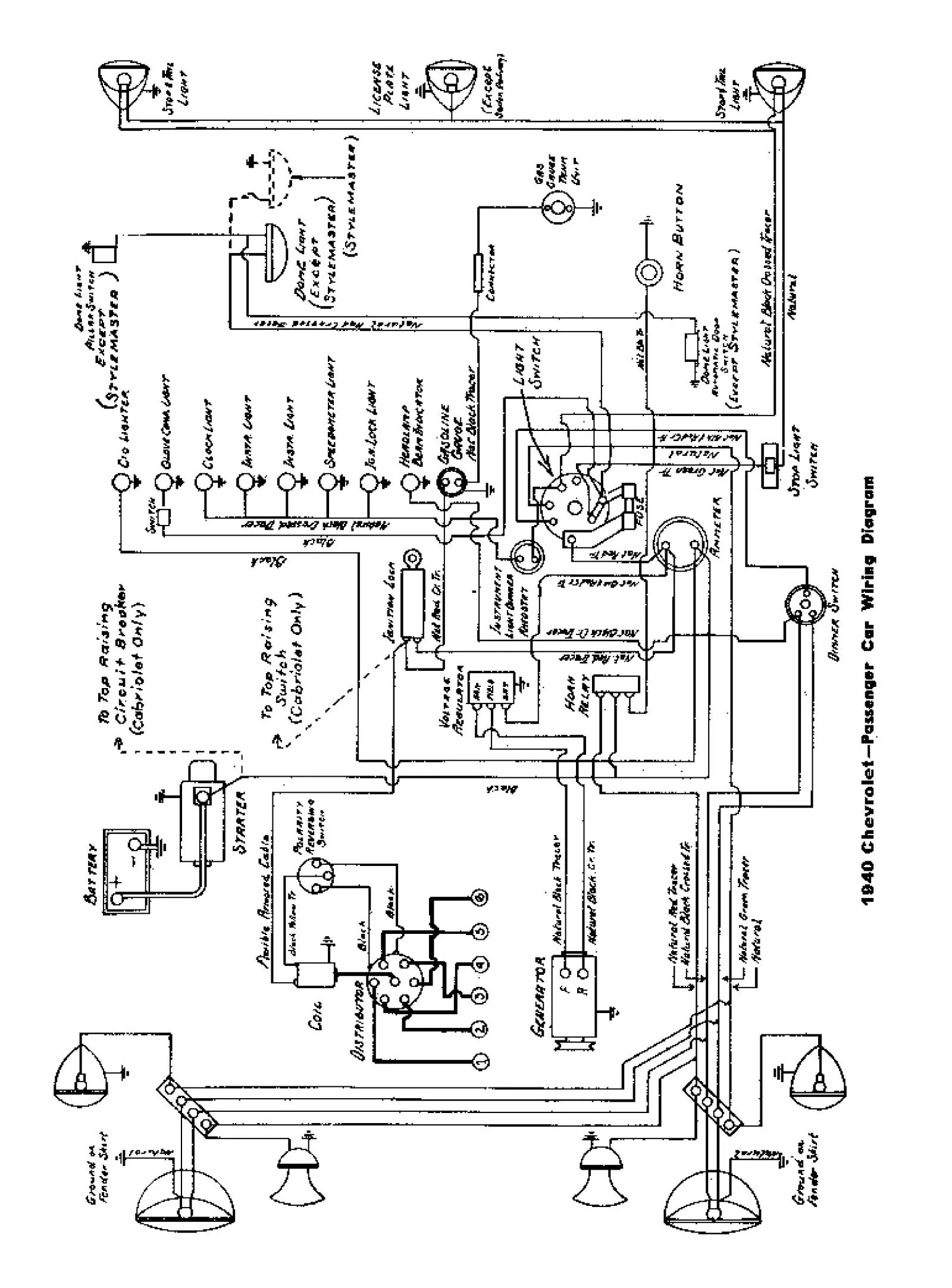 Diagram Chevrolet Chevy 1941 Car Wiring Electrical Diagram Manual